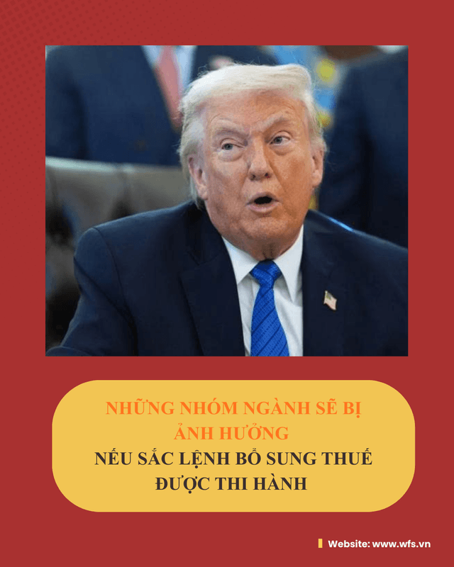 NHỮNG NHÓM NGÀNH BỊ ẢNH HƯỞNG NẾU SẮC LỆNH BỔ SUNG THUẾ ĐƯỢC THI HÀNH 