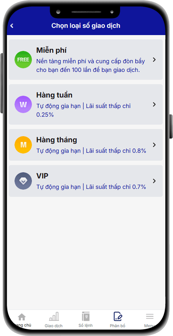 Yêu cầu mở tài khoản